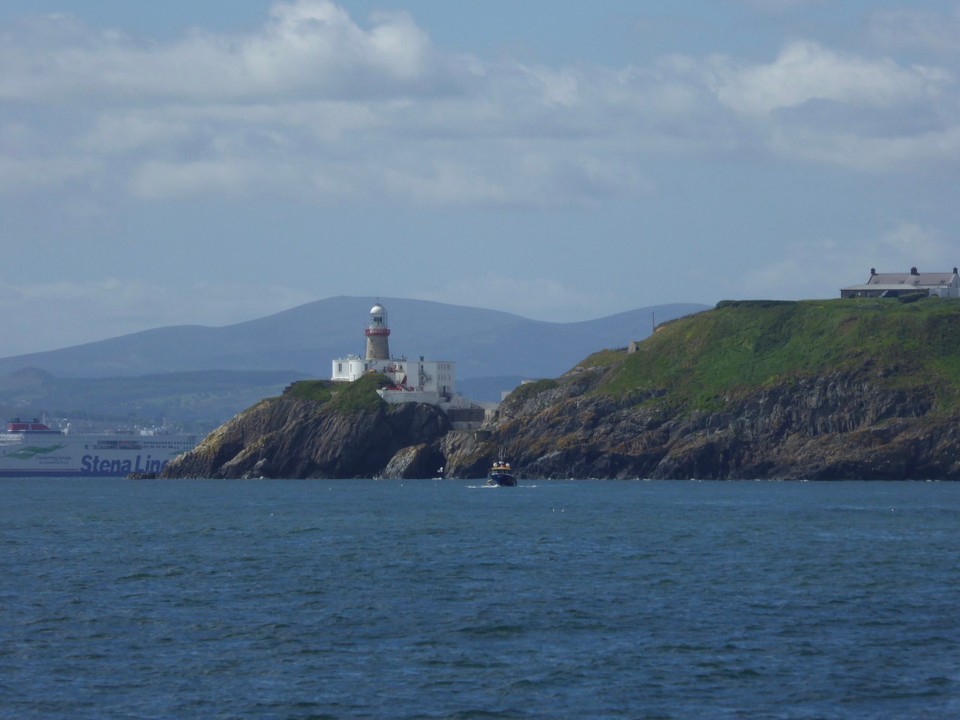 Ireland - Killiney - Howth Head lighthouse, just before crossing Dublin Bay. Fortunately the ferry was the only thing using the shipping channels.