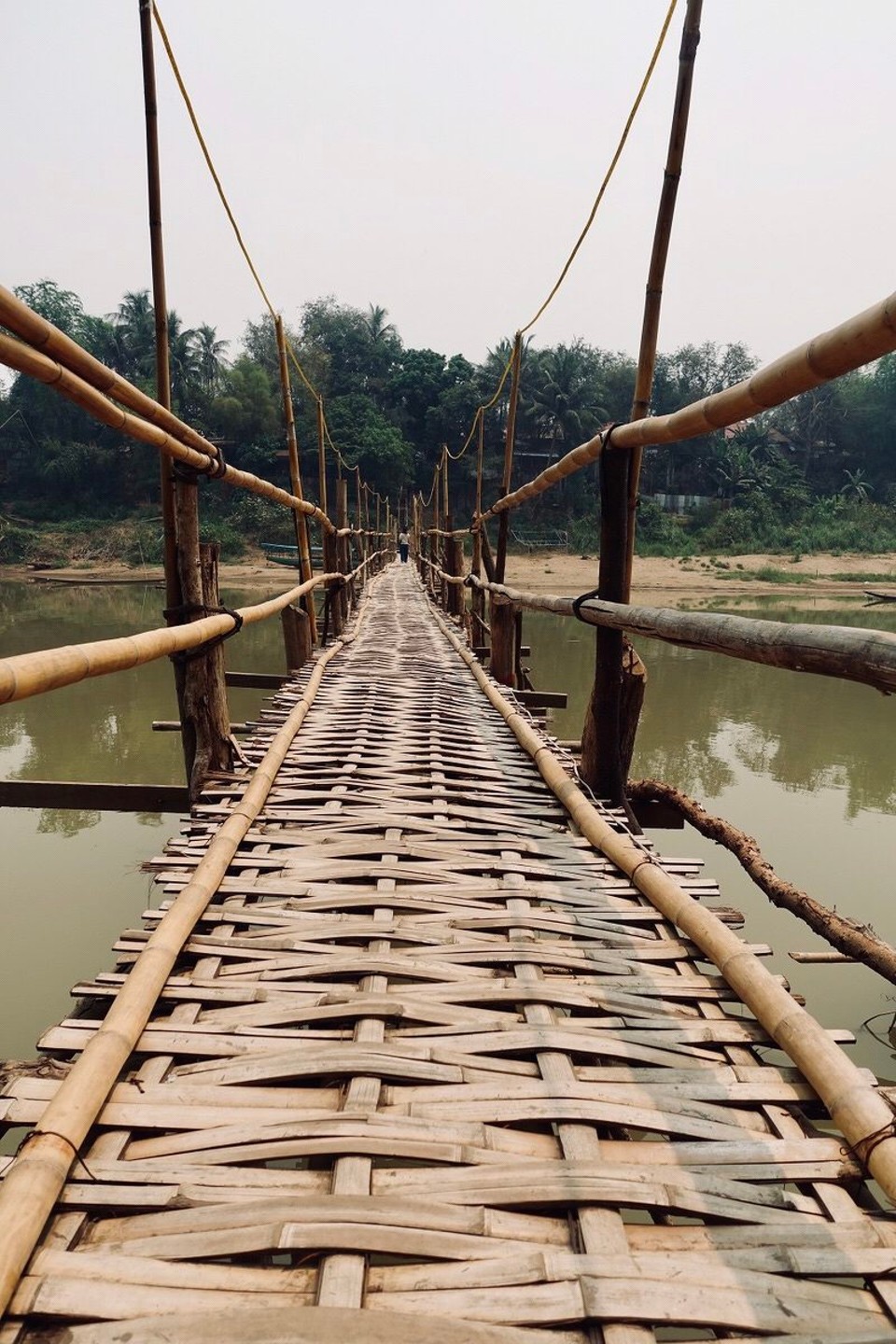 Laos - Luang Prabang - Bamboo Bridge - Nam Khan river 