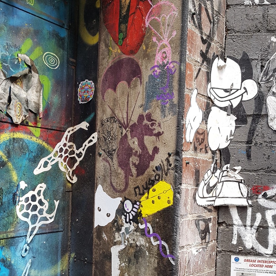 Australien - Melbourne - Banksy in der ACDC Lane