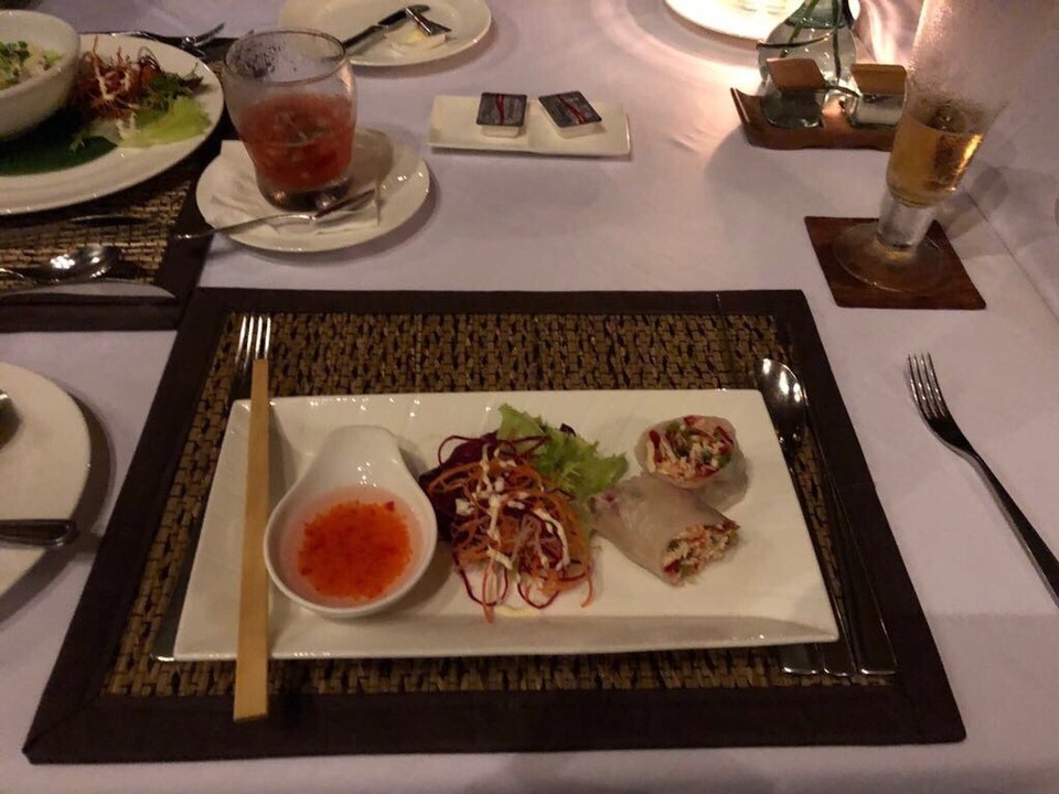 Indonesien - Gianyar - Pauls Vorspeise: Rice Paper Rolls