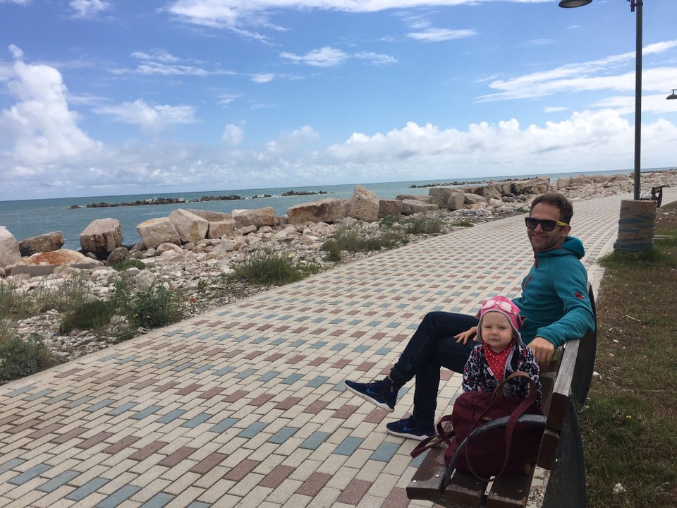 Italien - Grottammare - Pause am Meer