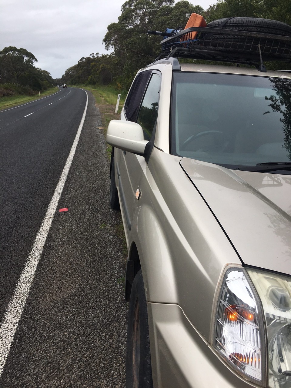 Australien - Bordertown - Wir noch Ratlos am Straßenrand.