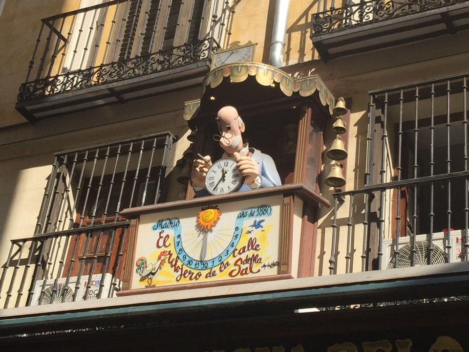 Spain - Madrid - Madrid clock. Uses IIII instead of Roman IV as this was a pagan symbol. 