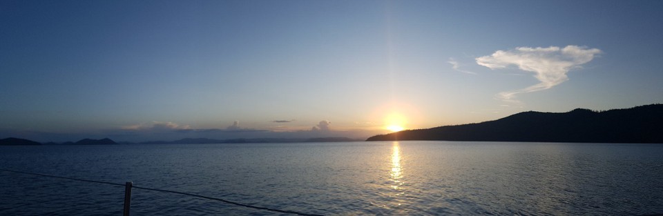 Australia - Whitsundays - Ein Sonnenuntergang darf natürlich nicht fehlen.
