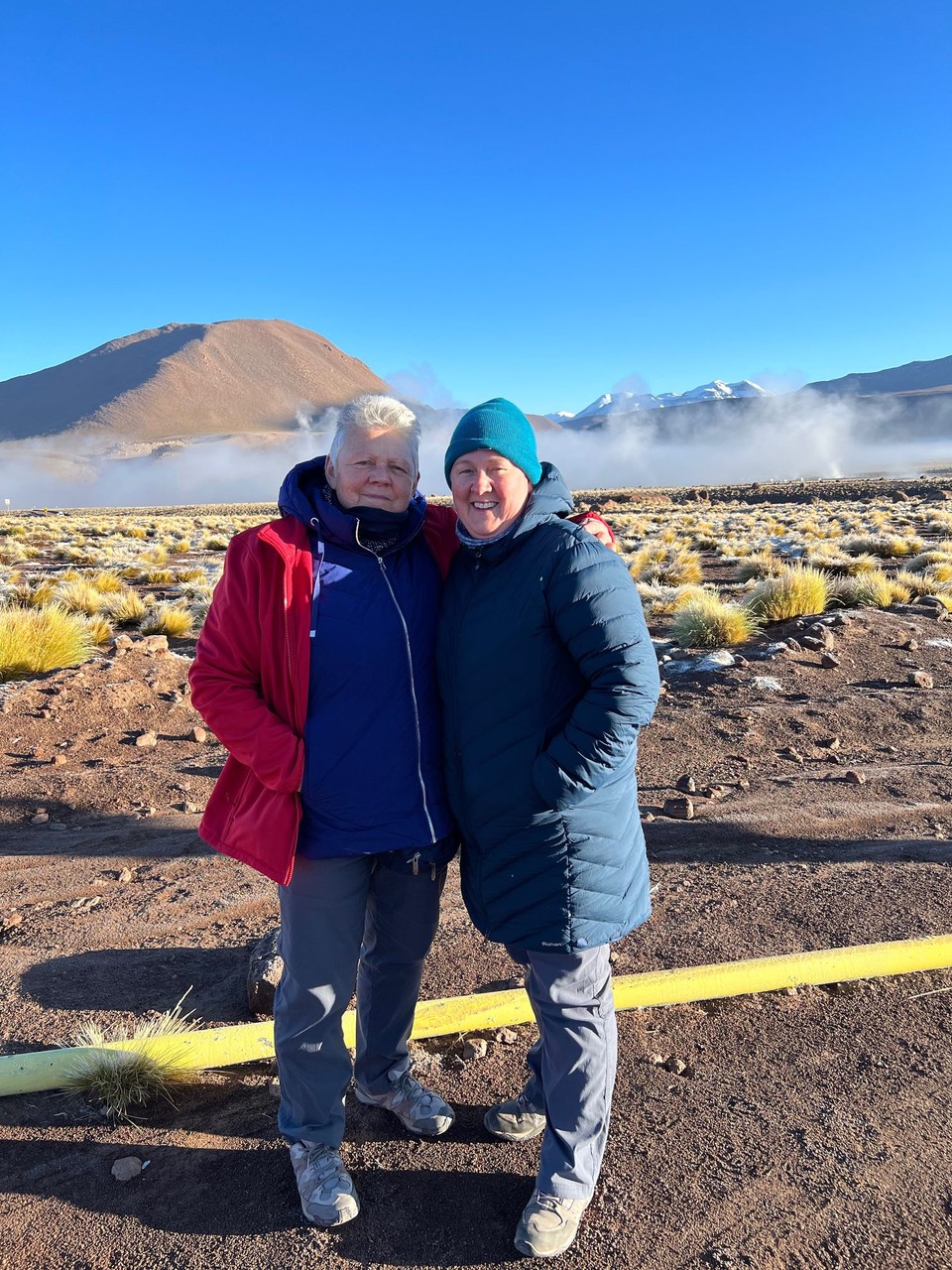 Chile - Antofagasta - The intrepid insomniacs on the mountain before brekkie