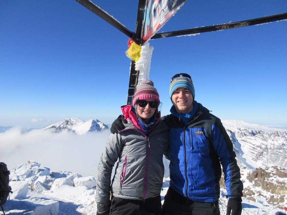 Morocco - Taroudant - Me and Leanne on the summit of Toubkal