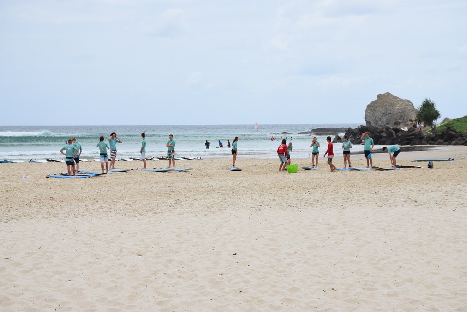 Australien - Coolangatta - Surfunterricht am Currumbin Beach 