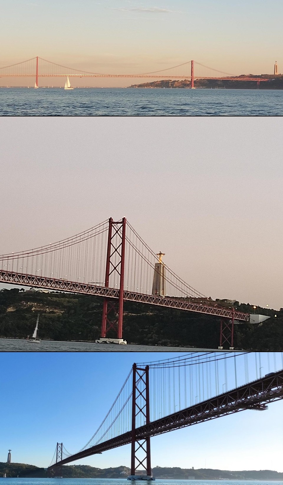 Portugal - Lissabon - "Golden Gate" und "Cristo Redentor" von Lissabon