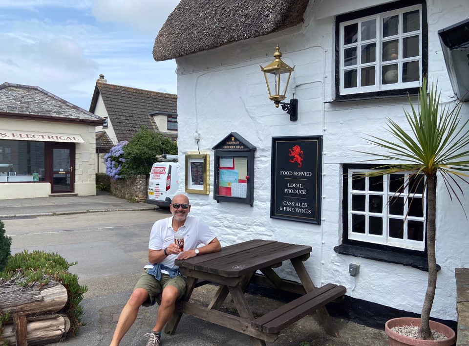 United Kingdom - Falmouth - The thatched, cob walled pub, converted from three cottages, is reputed to date back to the 15th century.