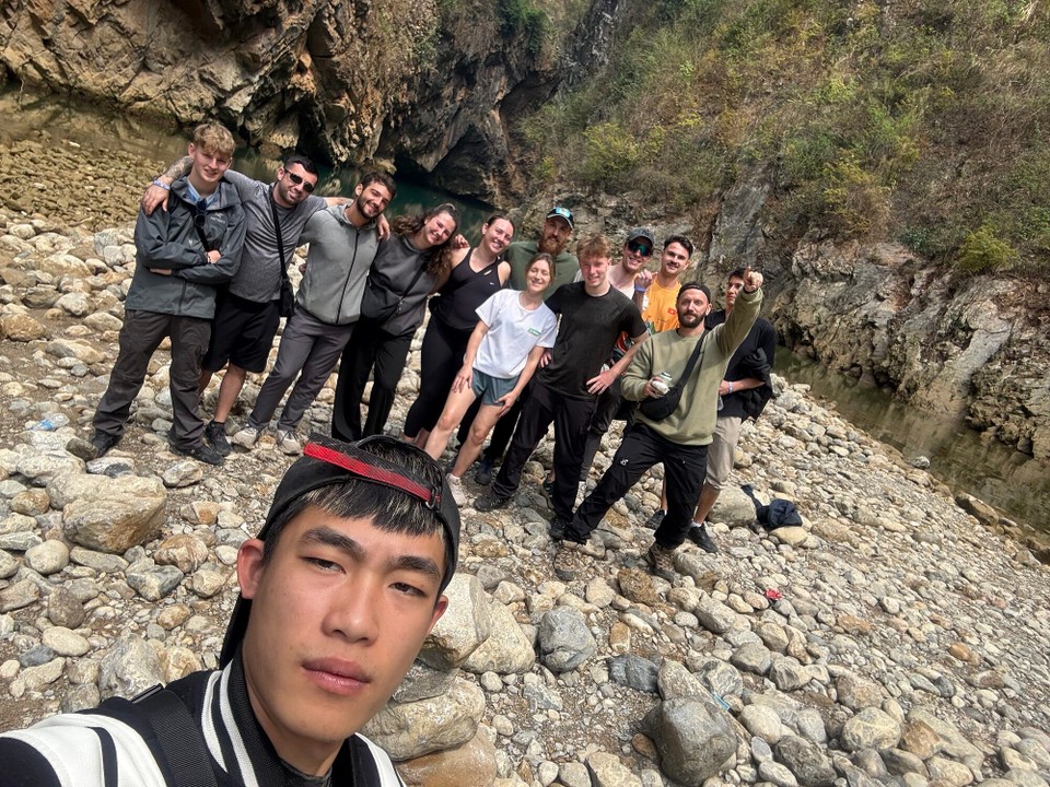 Vietnam - Ha Giang - Ty taking a selfie with us. We love group 4 ❤️