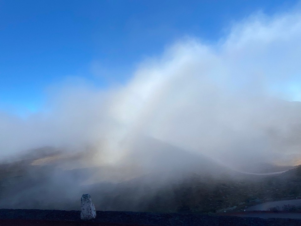 Réunion - Le Tampon - Rückfahrt durch die Wolken 