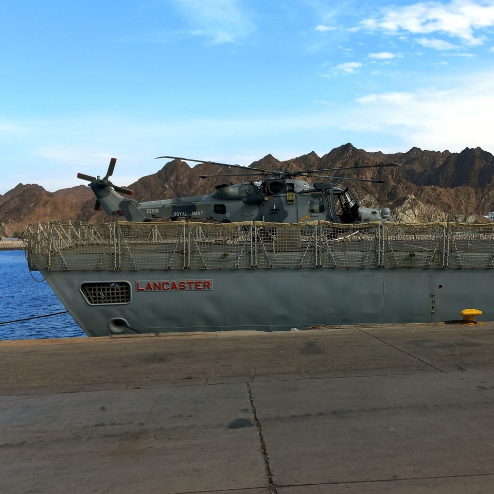Oman - Maskat - Englisches Kriegsschiff.