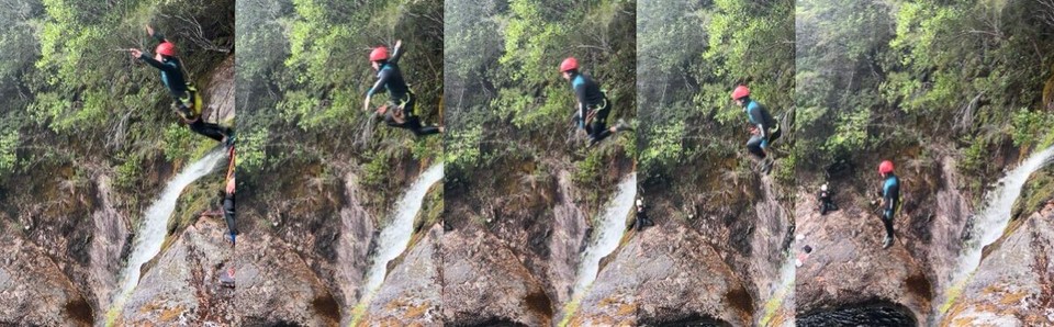 Neuseeland - Kahurangi National Park - Gehüpft wird auch ab und zu - 7 1/2 Meter - und abwärts 🤪😎