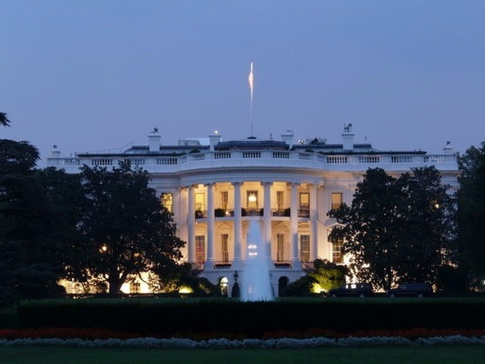 United States - Washington - White house at dusk