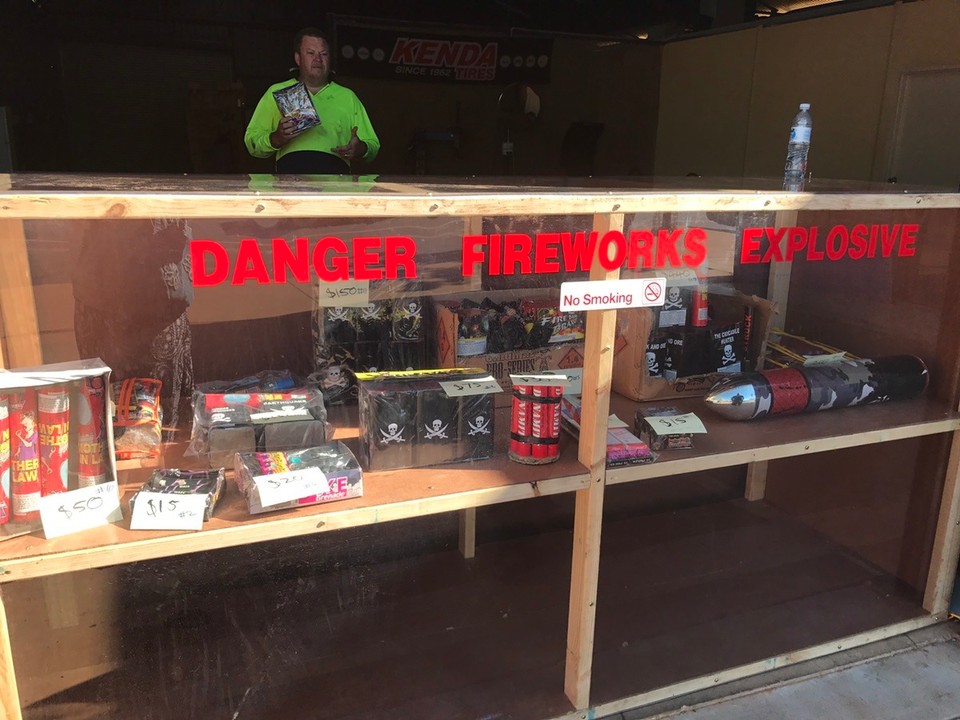 Australia - Banka Banka Station - Today is NT day and the only day you can let fireworks off.. stevie couldn't help but buy some at Tennant Creek