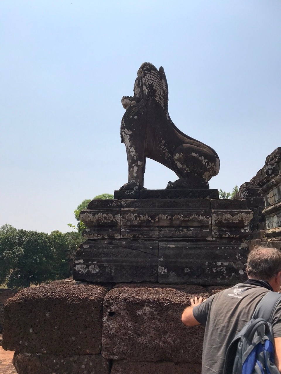 Cambodia - Siem Reap - Lion at Pre Rup
