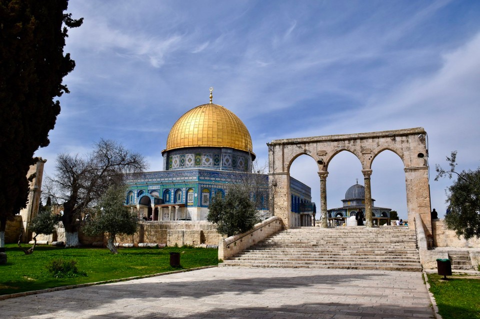 Israel - Jerusalem - Auf dem Tempelberg, der den Muslimen vorbehalten ist und nur zu bestimmten Zeiten den Touristen zugänglich ist.