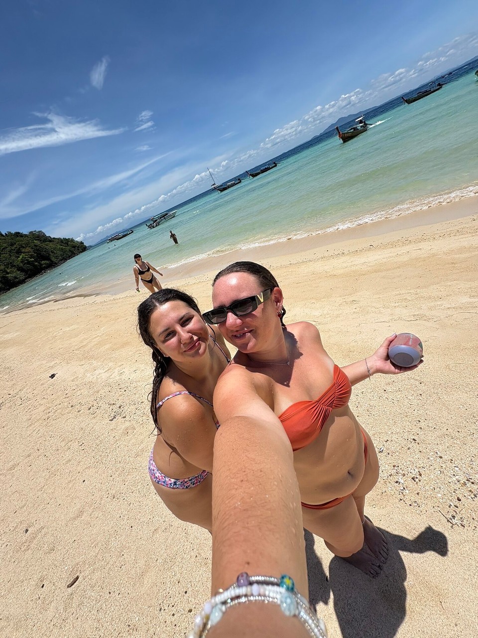 Thailand - Mueang Krabi - This beach was beautiful and we had it to ourselves! Got a Chang here and a quick pit stop