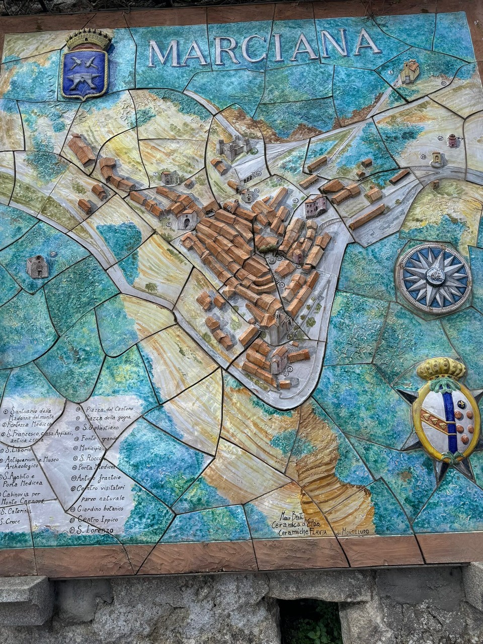 Italien - Marciana - Ein schönes 3-dimensionales Relief von Marciana