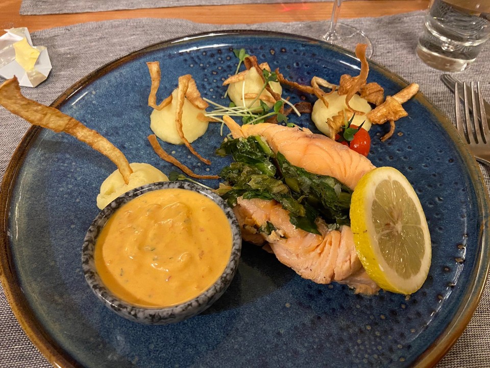 Schweiz - Pontresina - Abendessen im Sportstübli