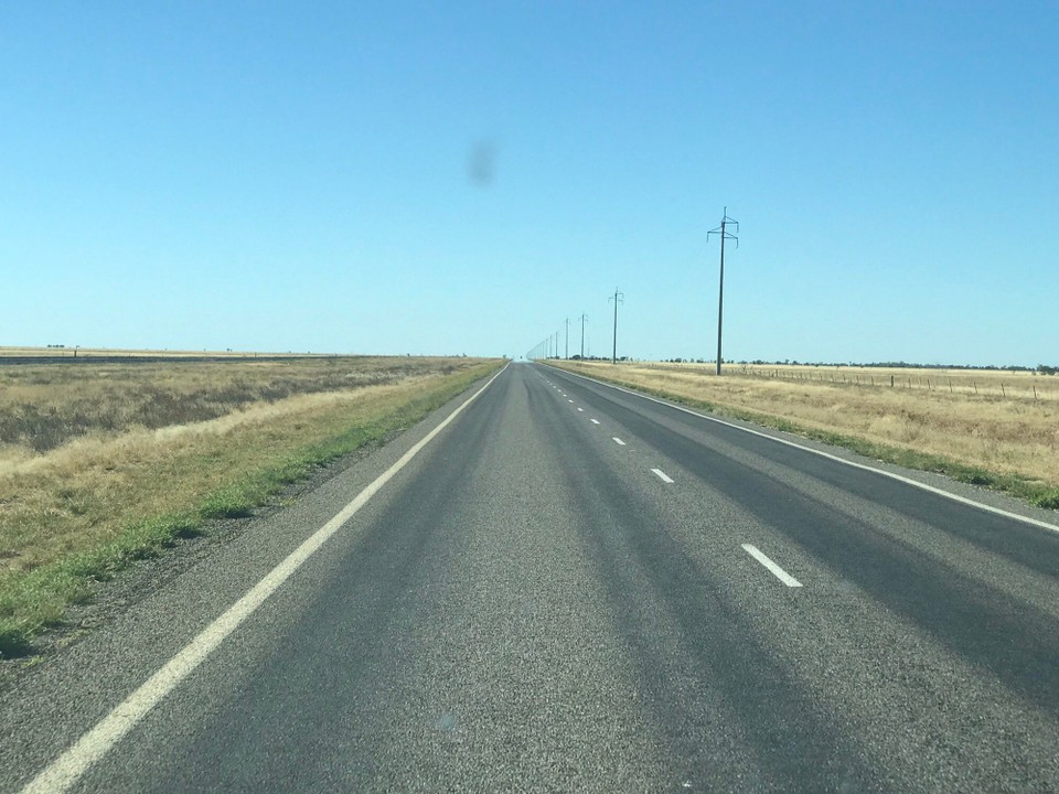 Australia - Richmond - More of this today .. I spy is so boring .. grass, road, sky !!