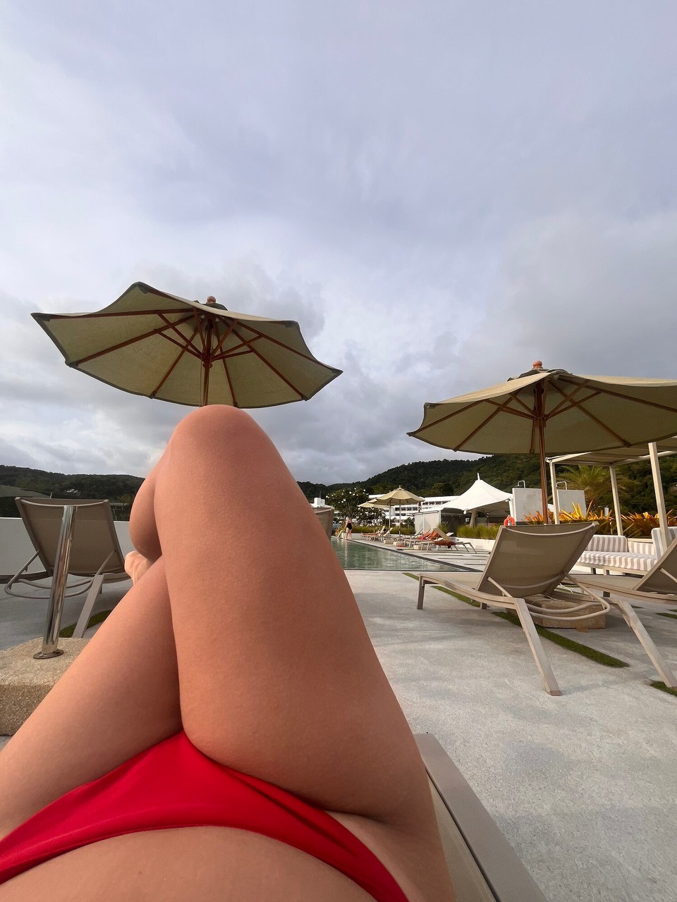 Thailand - Phuket - Went to Alyssa and Renee’s pool for sunset and chilled here for a bit before going back for a quick shower and then back out for dinner 