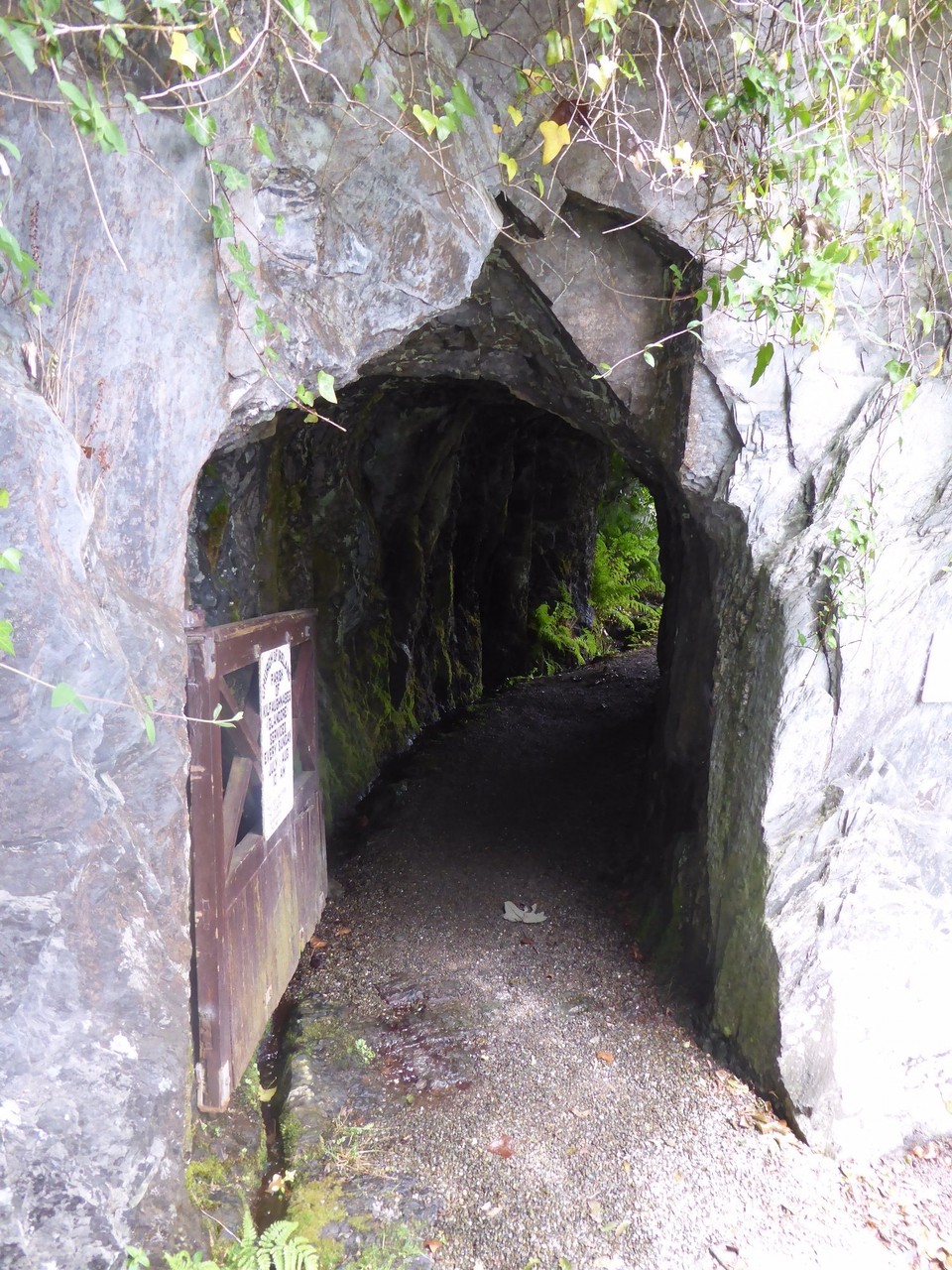 Ireland - Glandore - The stone tunnel entrance to Christ Church, Kilfaughnabeg - the little church of Fachtna was consecrated in 1861.