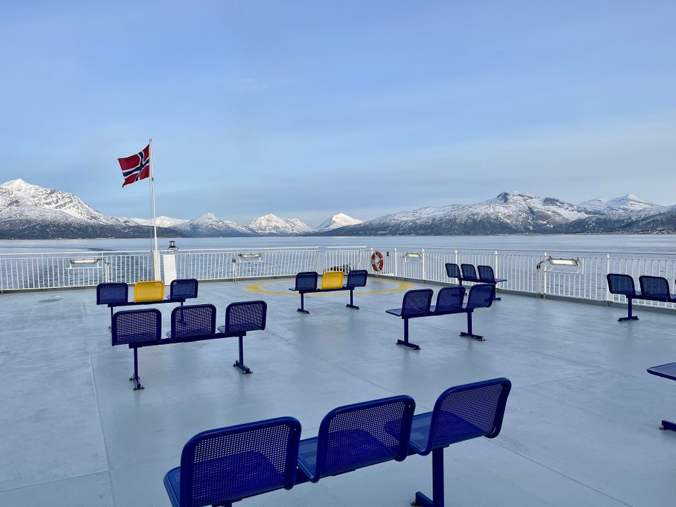 Norwegen - Bodø - Es hätte noch viel Platz auf dem Sonnendeck. 