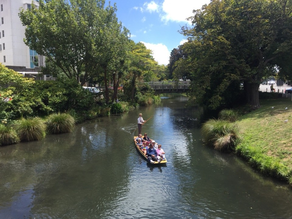 Neuseeland - Christchurch - Gondelfahrt auf dem Avon River