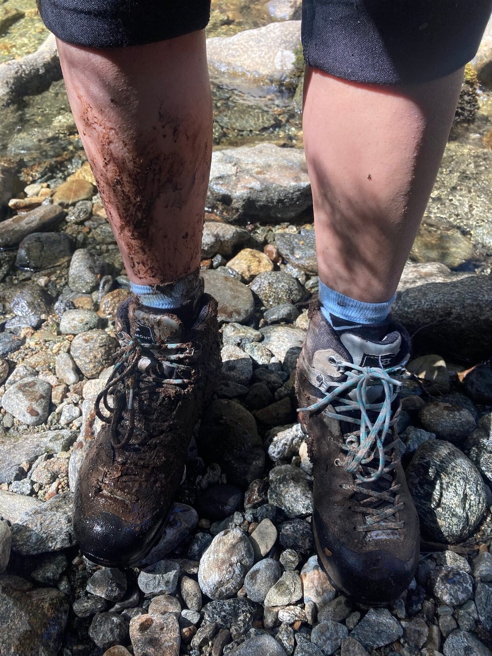 Neuseeland - Fiordland National Park - Immer wieder kommen schlammige Stellen und in einigen versinke ich auch ziemlich 🤦🏻‍♀️