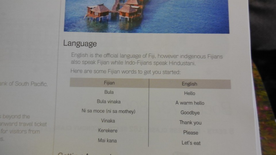 Fidschi - Nadi - Sprachkenntnisse..