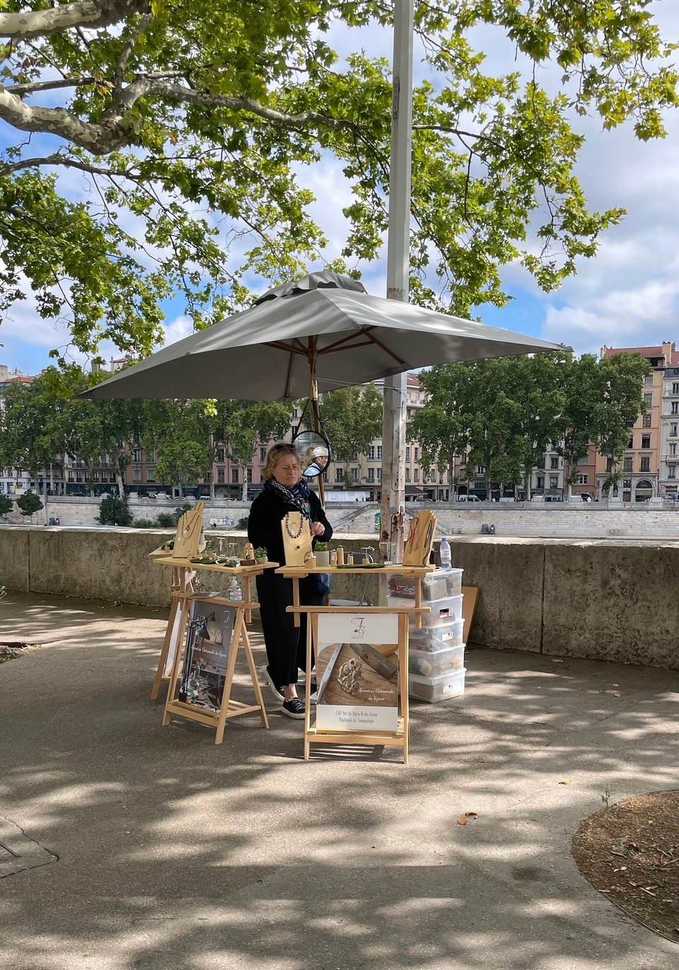 Frankreich - Lyon - Kunstmarkt am Ufer der Saône