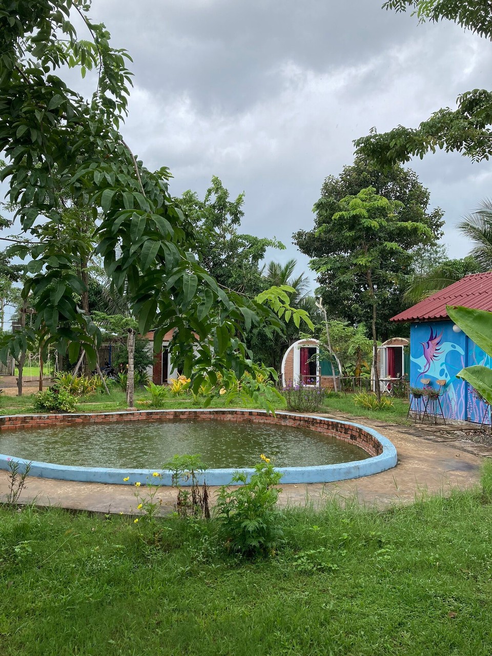 Kambodscha - Kampot - Früh regnet es, doch so richtig abkühlen will es sich nicht 🙈