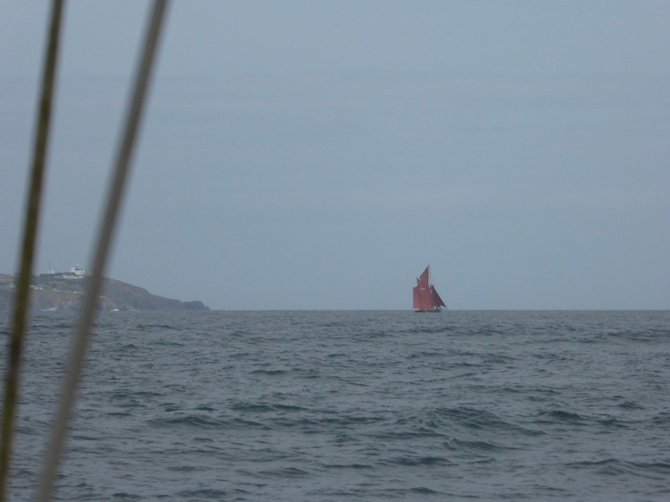 United Kingdom - Falmouth - Pilgrim of Brixham (we last saw it in The Cove) rounding Lizard Point.