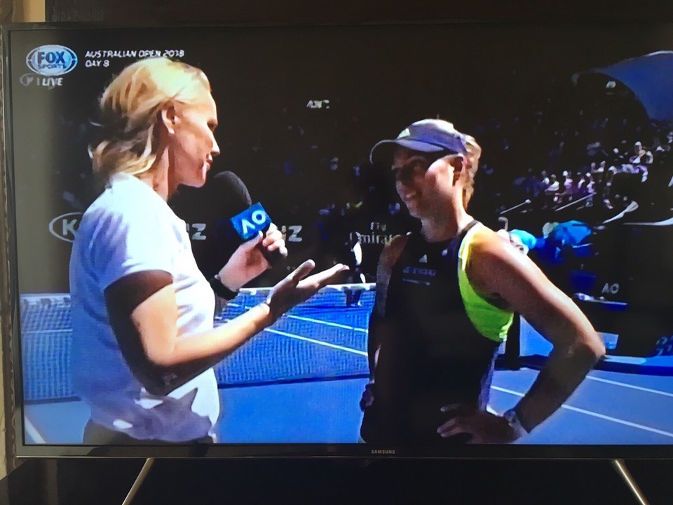 Indonesien - Bangli - Angelique Kerber nach ihrem Sieg im Interview