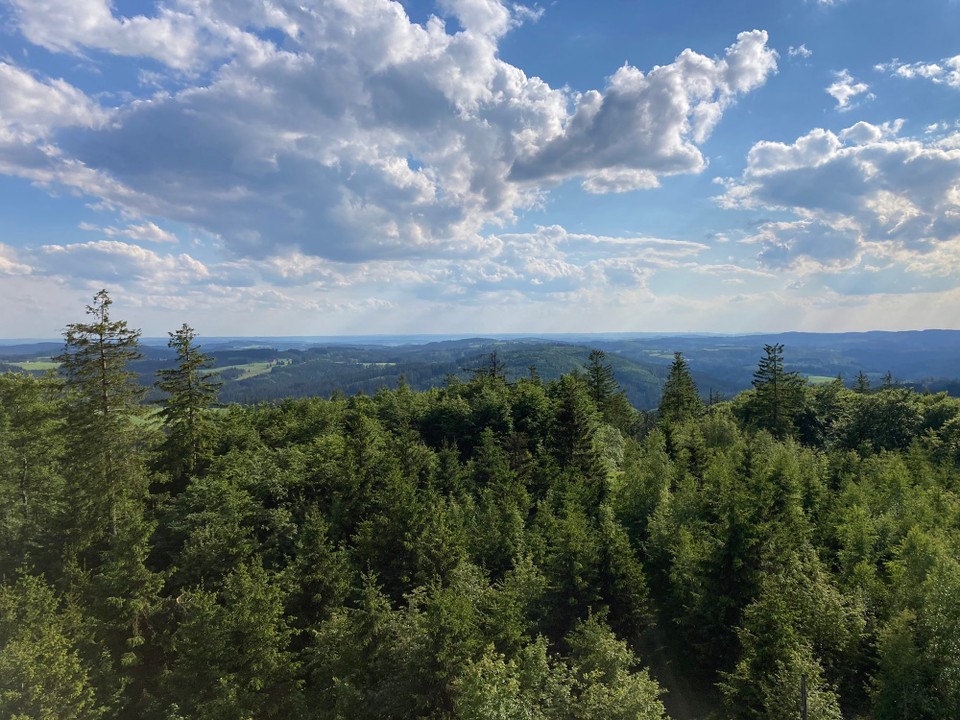 Deutschland - Naila - Blick vom Prinz-Luitpold-Turm auf dem Döbraberg