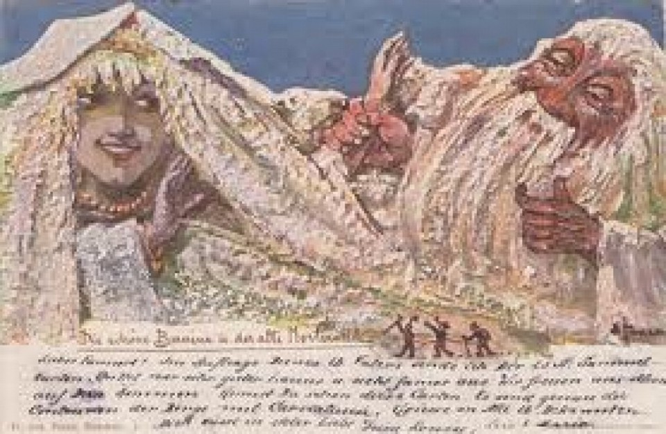 Schweiz - Pontresina/Engadin - alte Postkarte)...so siet es Nolde...