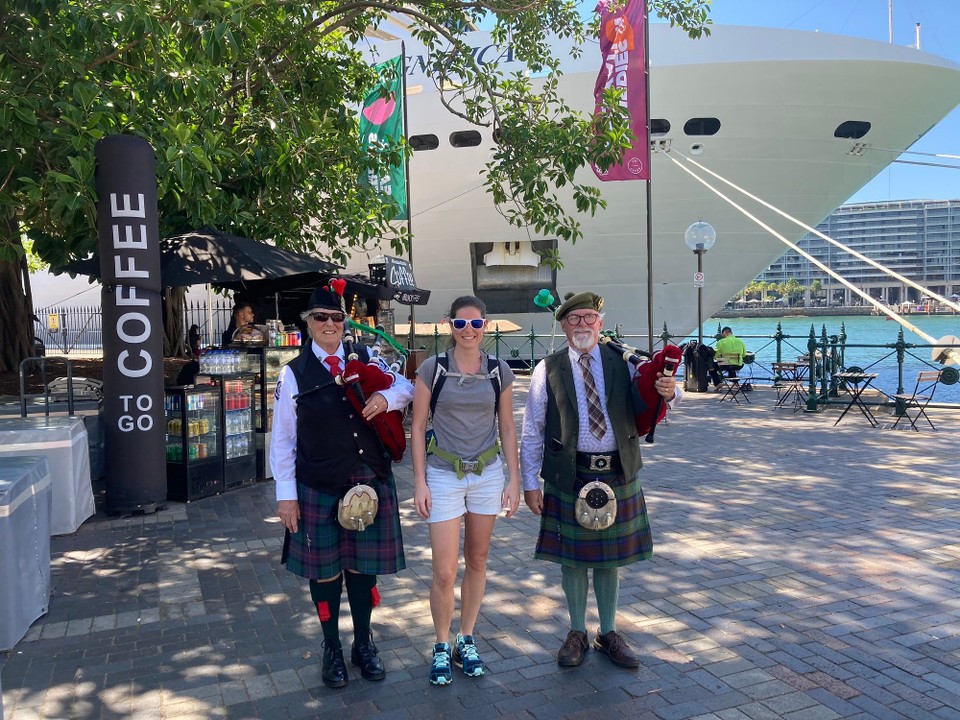 Australien - Millers Point - Zum St. Patricks Day dürfen Dudelsackspieler auch nicht fehlen, waren aber alle Australier 😂