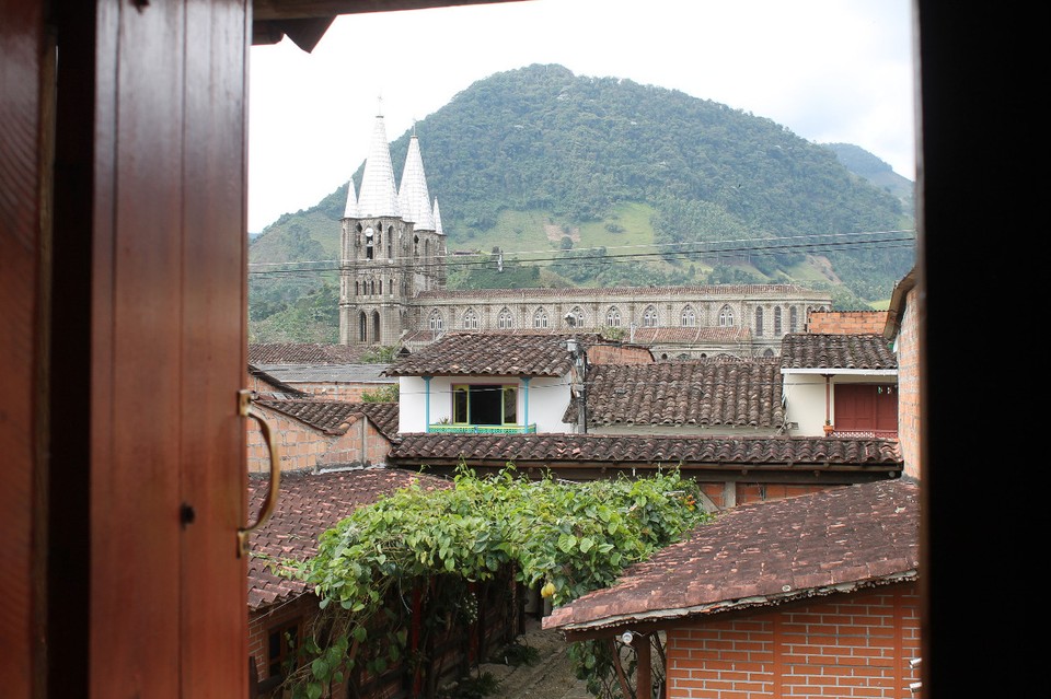 Colombia - Jardín - Blick aus dem Hotelfenster