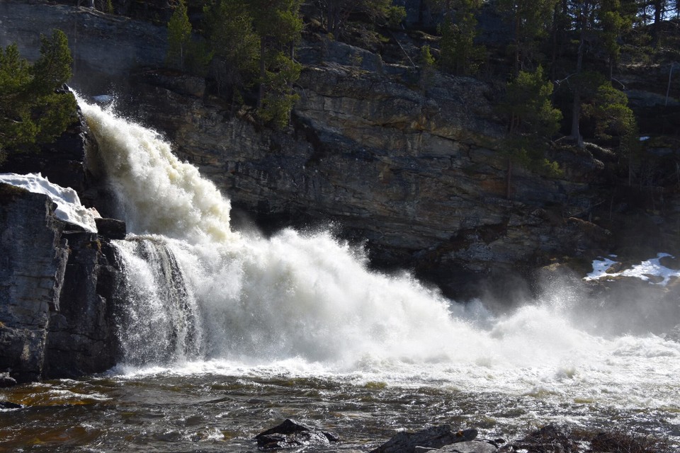 Norwegen - Bjorli - Obere Kleivfossen-Wasserfälle