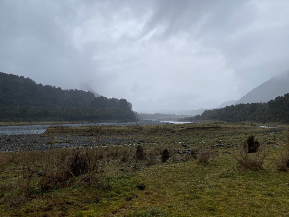 Neuseeland - Whataroa - Leider nicht so gute Sicht wie zu Beginn der Wanderung