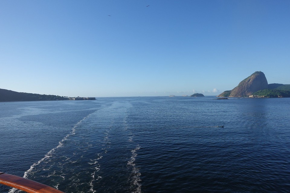 Brasilien - Rio de Janeiro - Entree an d'Bucht zréckgekuckt