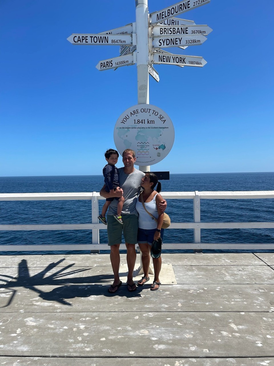 Australien - Busselton - Diesen sind wir zuerst zu Fuß bis zum Ende gelaufen.