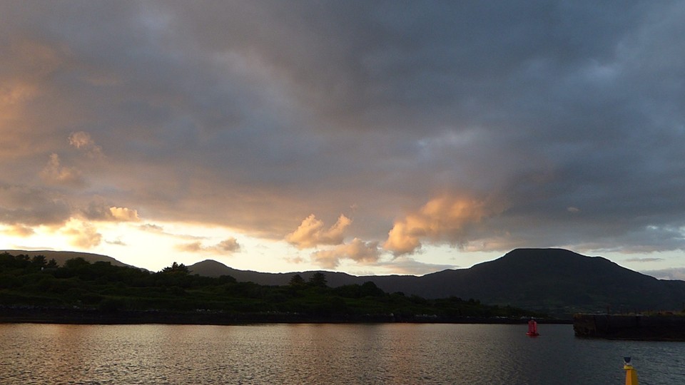 Ireland -  - A still evening, with a beautiful sunset.