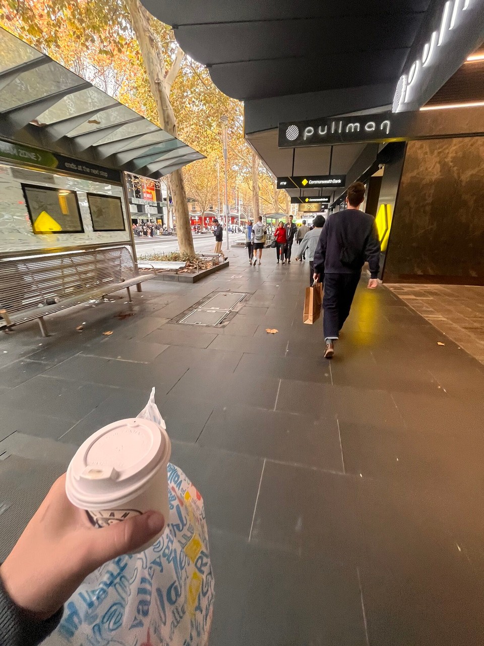 Australia - Melbourne - Morning stroll around the shops with a coffee, got a new jumper - need to STOP spending 
