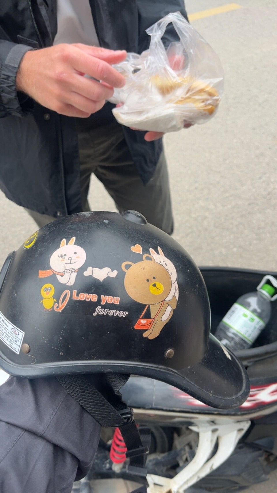 Vietnam - Ninh Binh - My helmet for the bike was pretty cute 