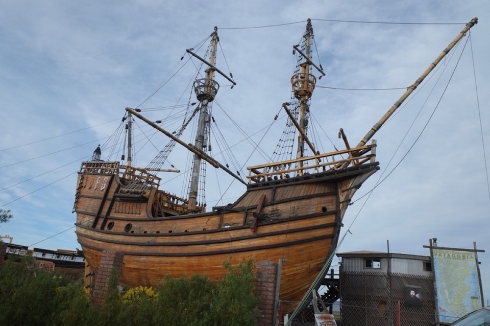 Chile - Punta Arenas & Porvenir - This is a 1to1 replica of Magallan's ship