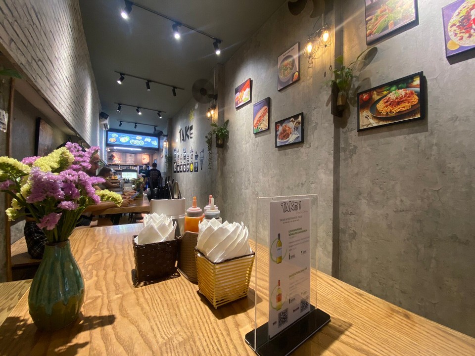 Vietnam - Hanoi - While I was wandering around, I found a cute restaurant which served Vietnamese food and Mexican food. 
The shop name is Take Taco. 
Address is - P. Cầu Gỗ/65 street 12, street, 24 Nha Tho, Hà Nội 100000, Vietnam
I will show the food in next picture. 