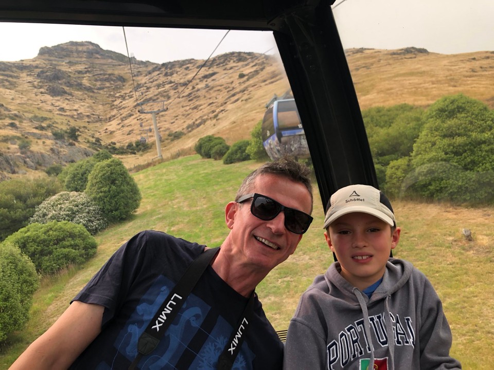 Neuseeland - Lyttelton - Beat und Jan in der Gondel 