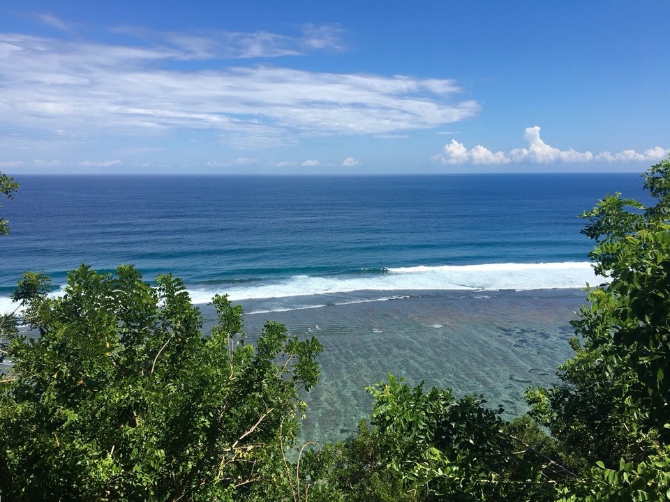 Indonesien -  - Green Bowl Beach von oben 